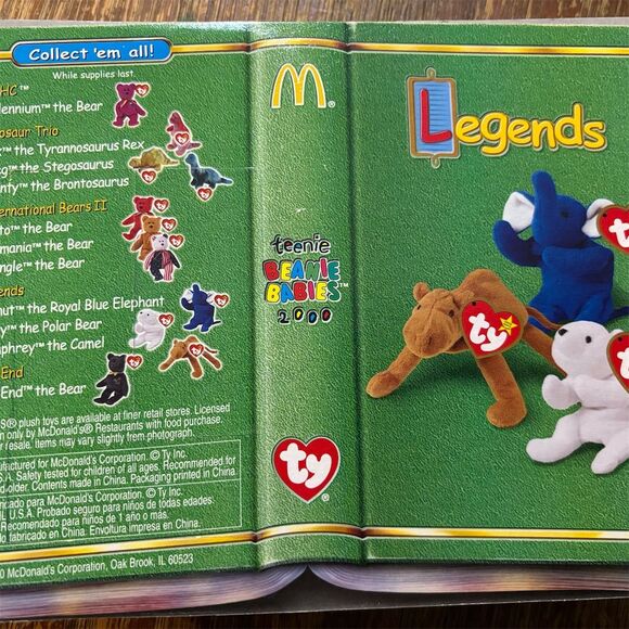 Rare 1995 McDonald's Peanut the Royal Blue Elephant TY Beanie Baby - Picture 2 of 3